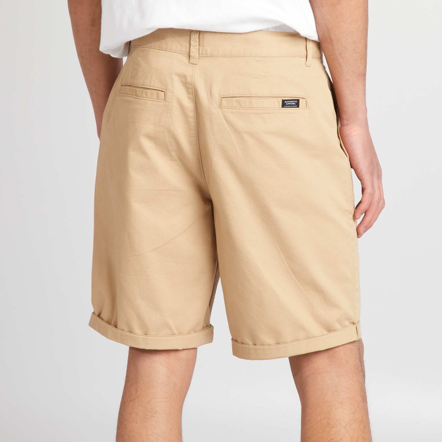 Short chino droit Beige