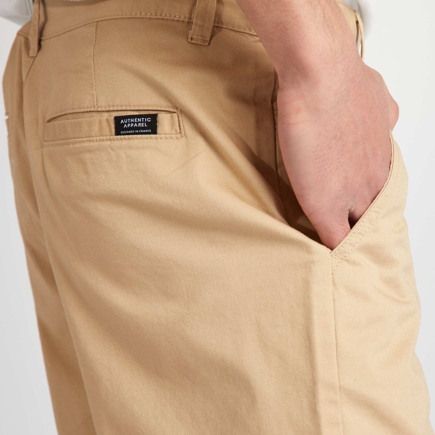 Short chino droit Beige