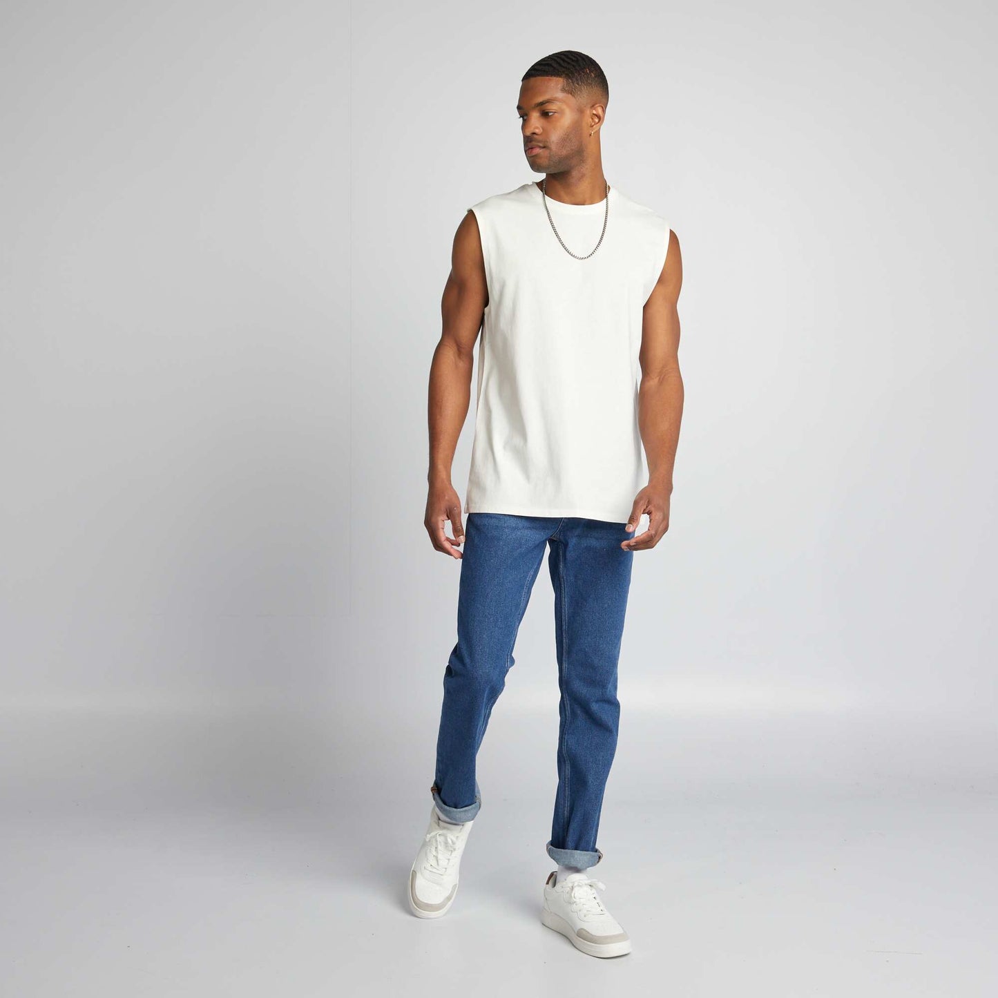 Débardeur en jersey uni blanc