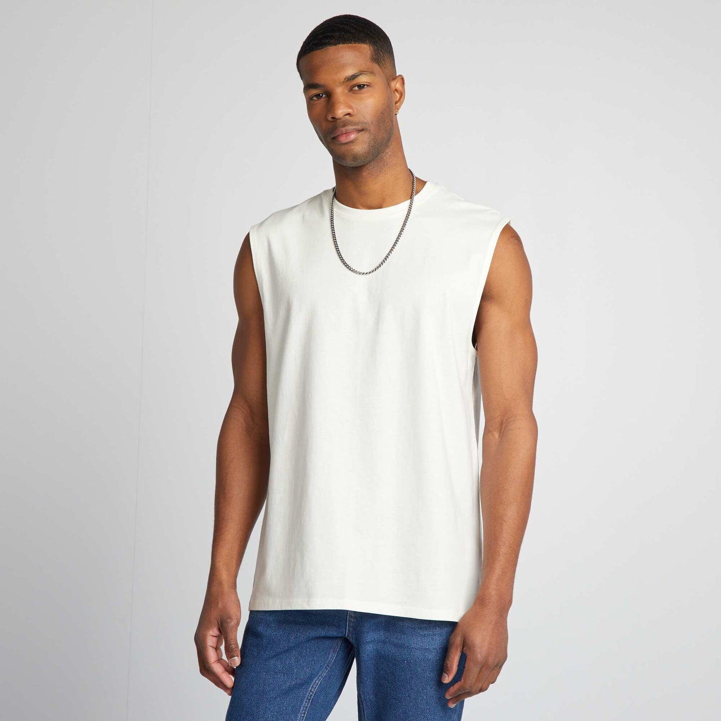 Débardeur en jersey uni blanc