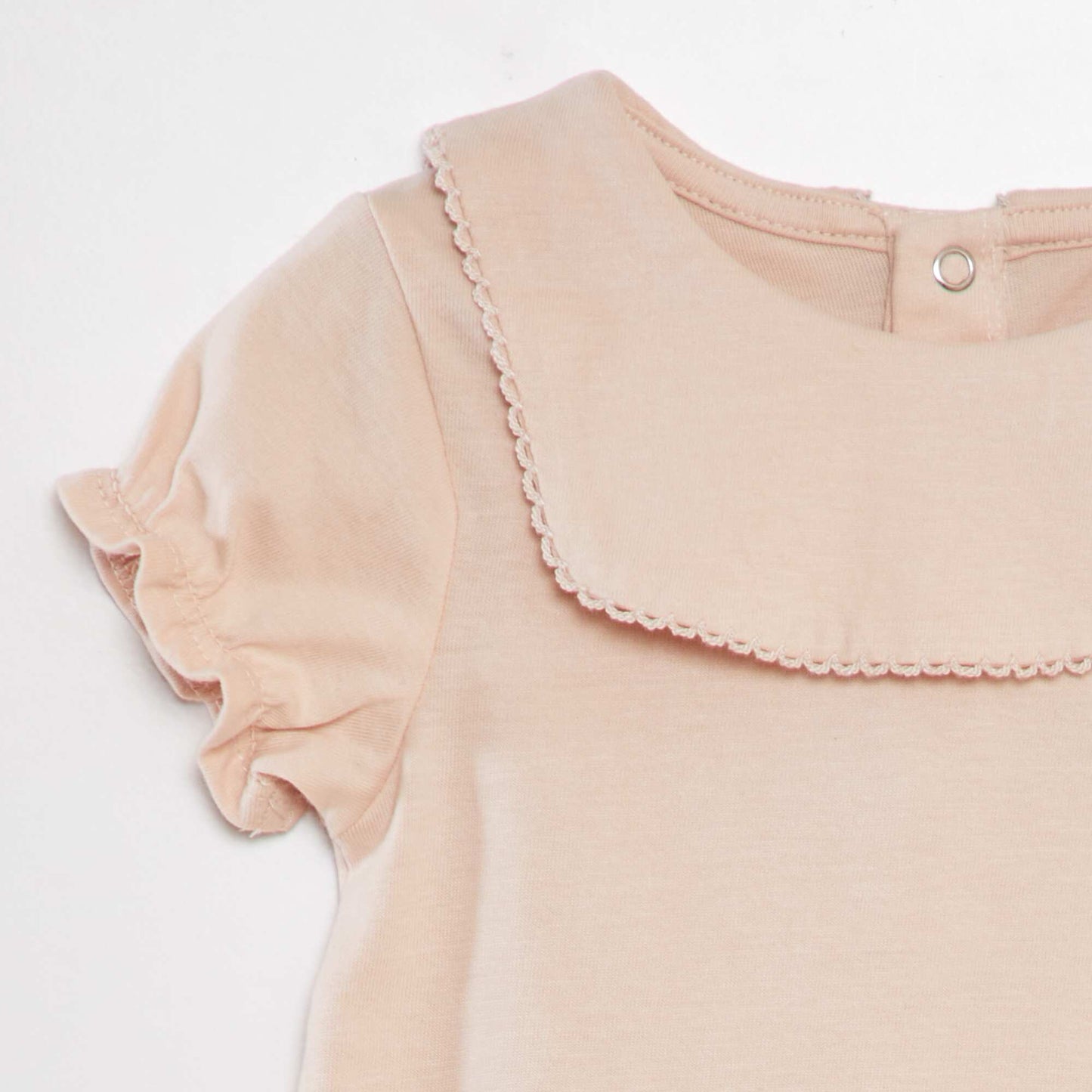 T-shirt à manches ballons Beige