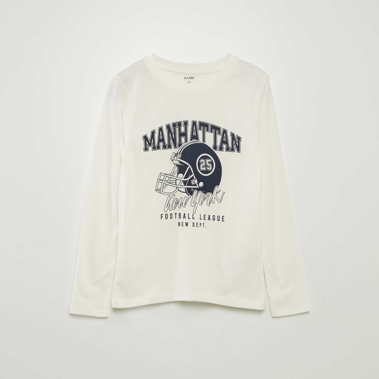 Pyjama long en jersey avec imprimé - 2 pièces BLANC/MARINE