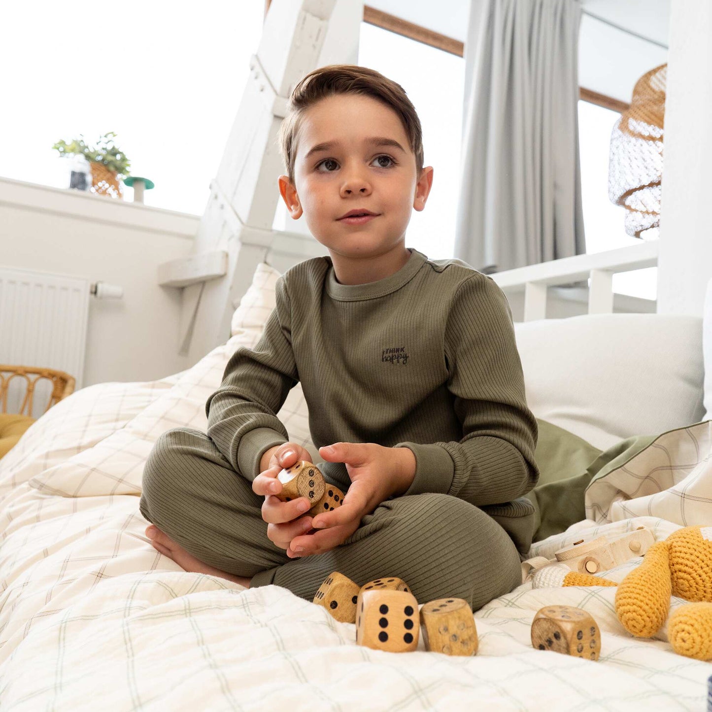 Ensemble pyjama t-shirt + pantalon - 2 pièces KAKI