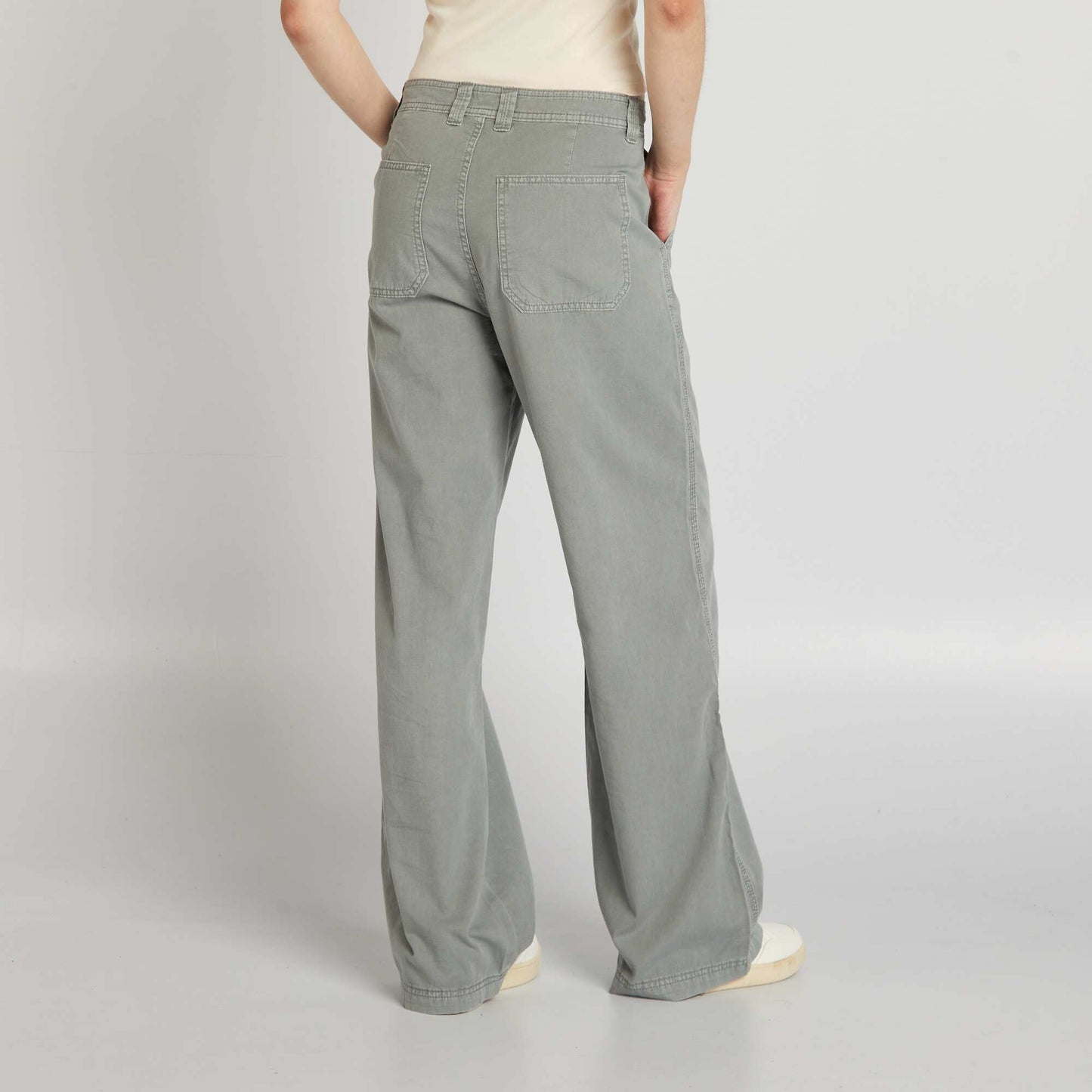 Pantalon large léger Gris