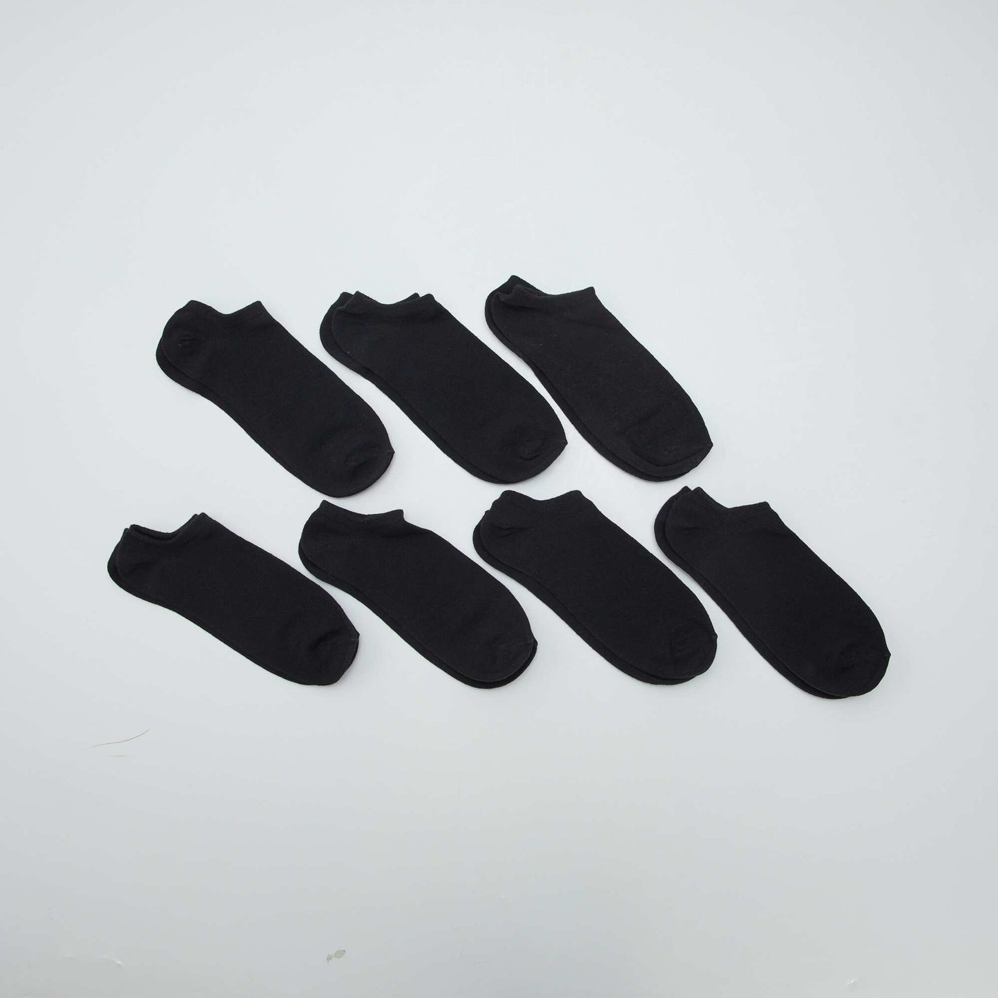 Lot de 7 paires de chaussettes invisibles Noir