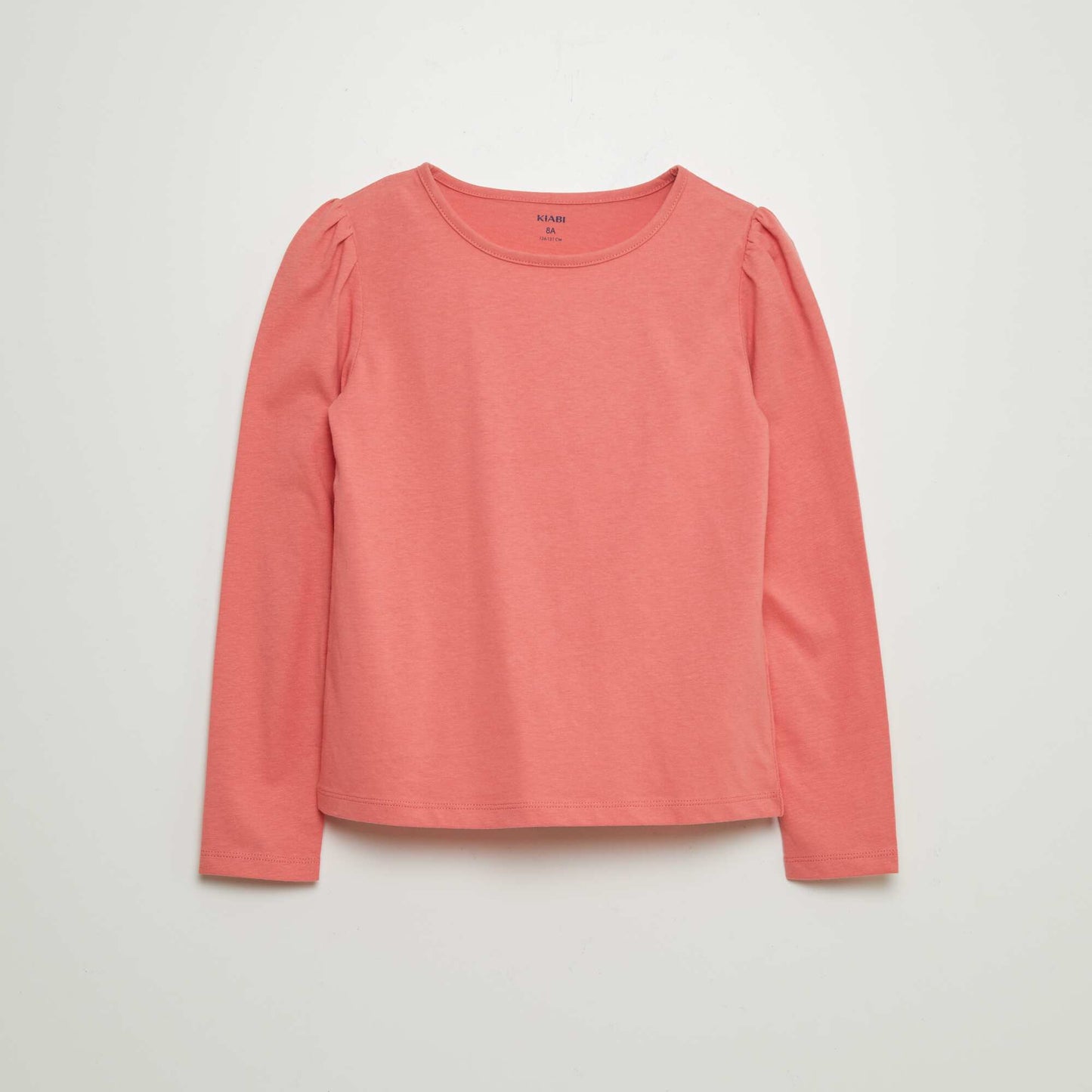 Tee-shirt uni avec épaules froncées ROSE