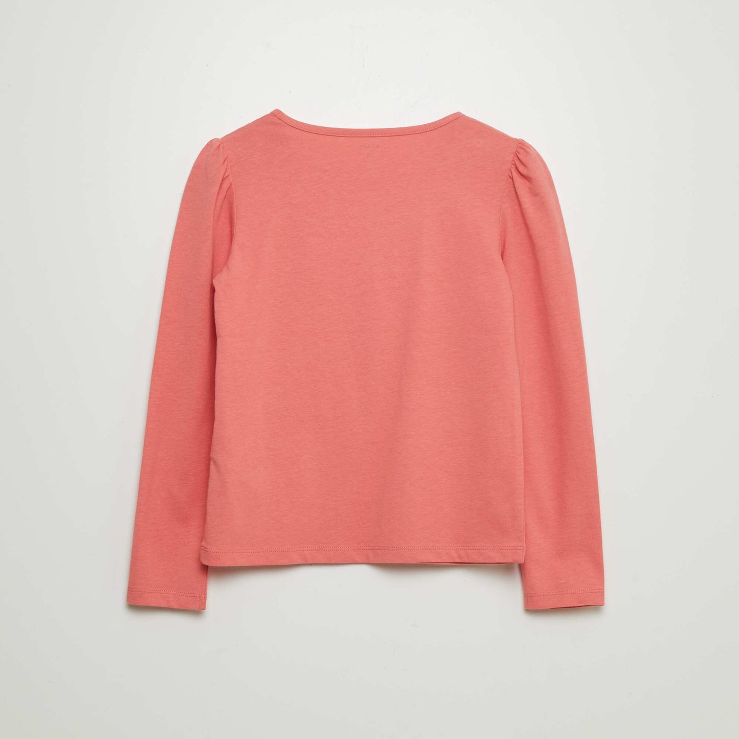Tee-shirt uni avec épaules froncées ROSE