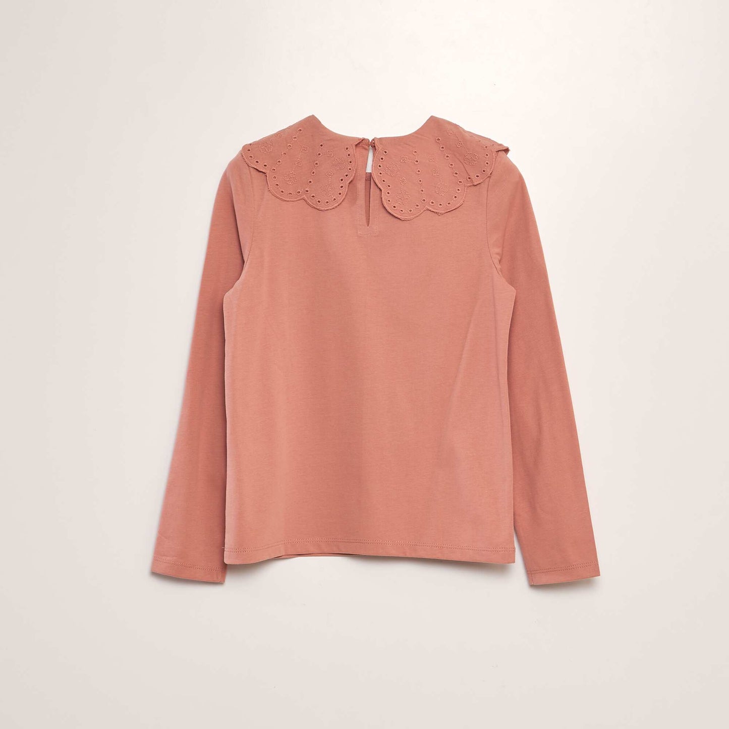 T-shirt à col en broderie anglaise ROSE