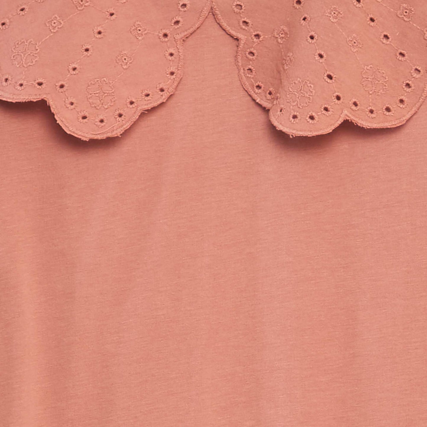 T-shirt à col en broderie anglaise ROSE