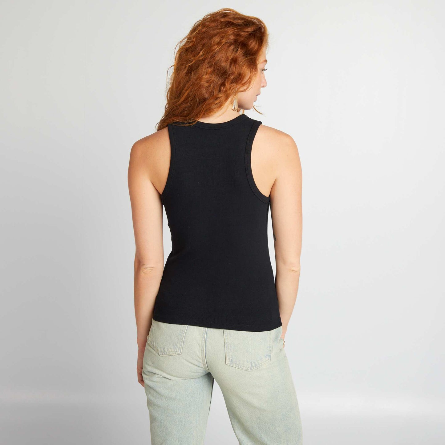 Débardeur à emmanchures américaines noir