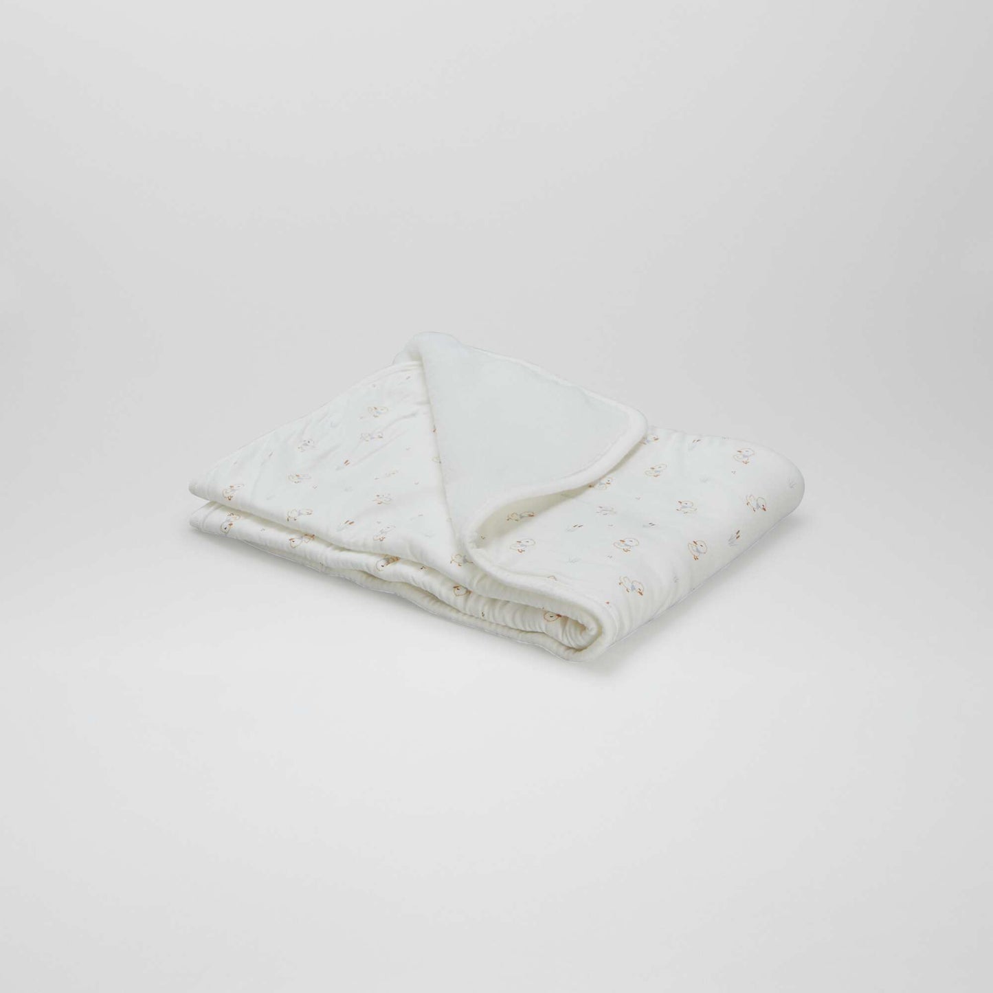 Couverture avec imprimé Blanc