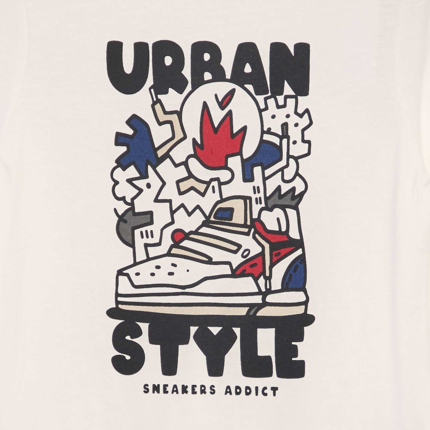 T-shirt en coton à manches longues BLANC