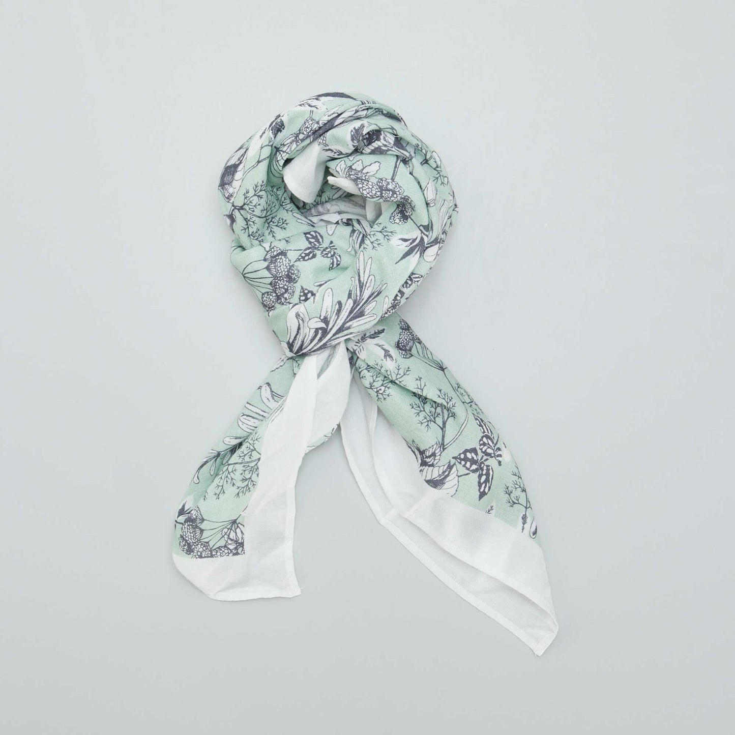 Foulard carré imprimé VERT
