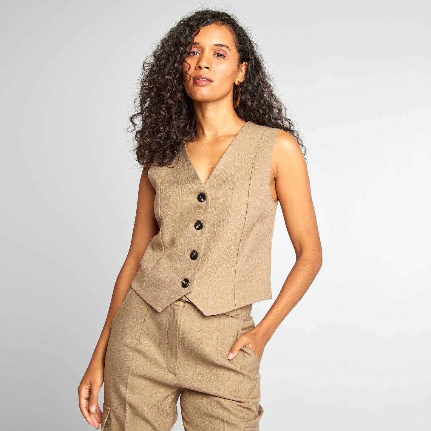 Gilet de costume KAKI