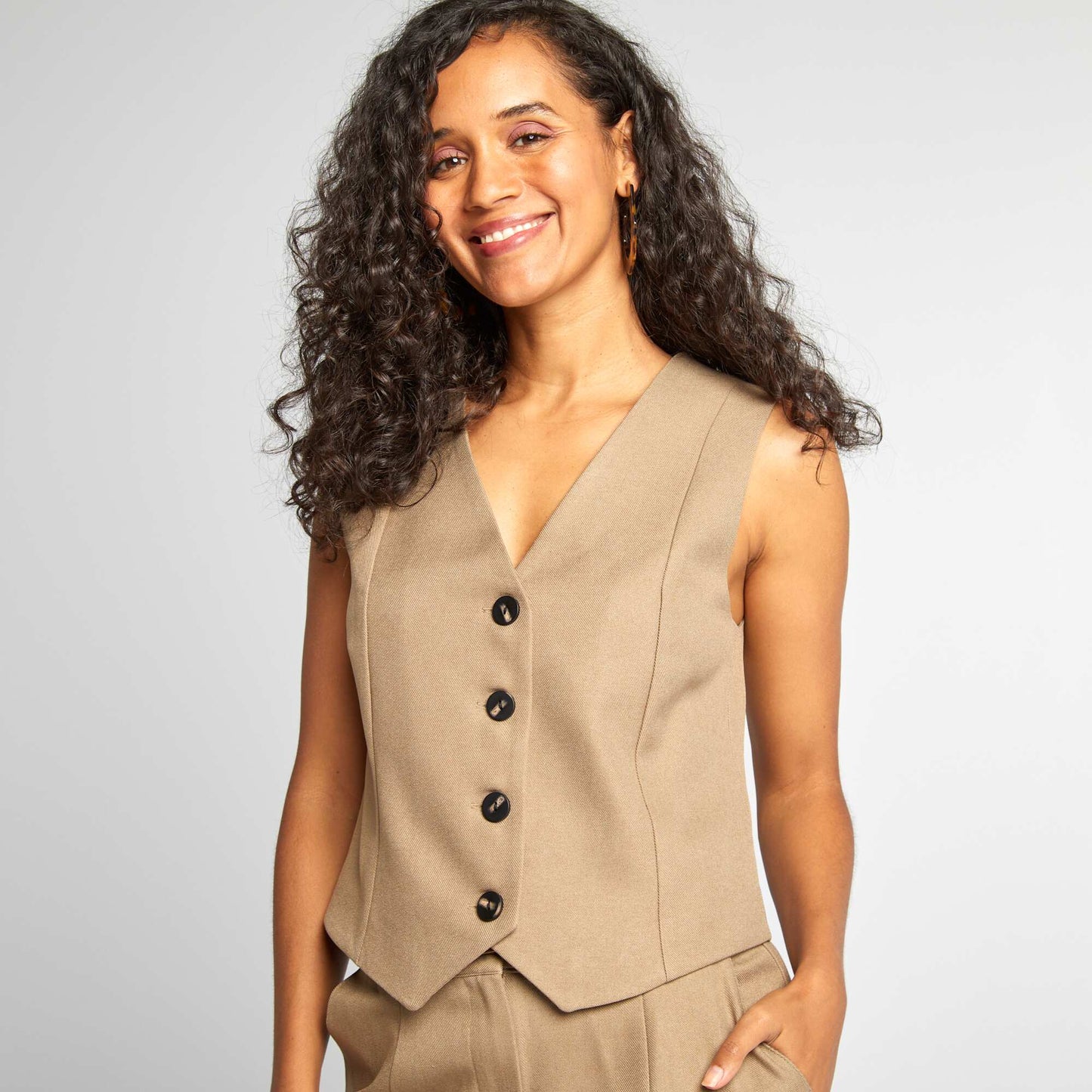 Gilet de costume KAKI
