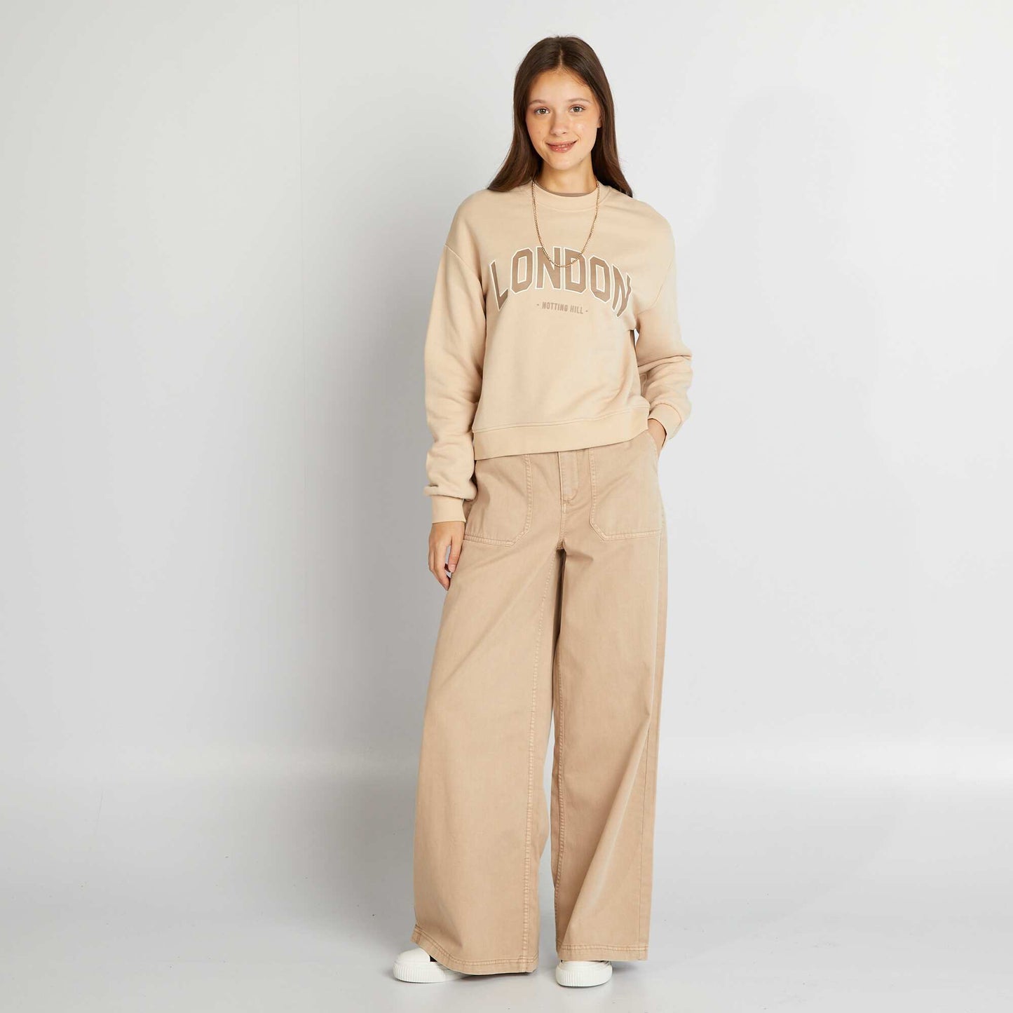 Sweat en molleton BEIGE