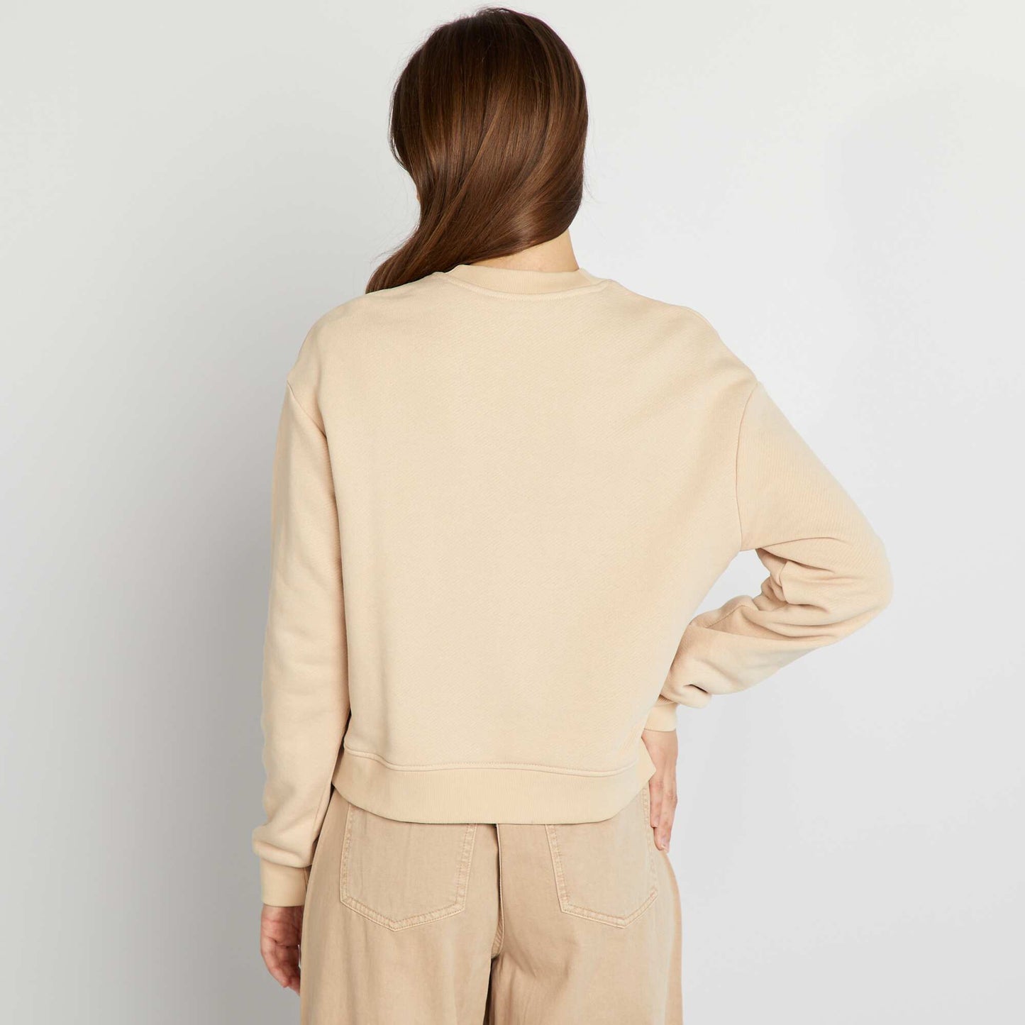 Sweat en molleton BEIGE