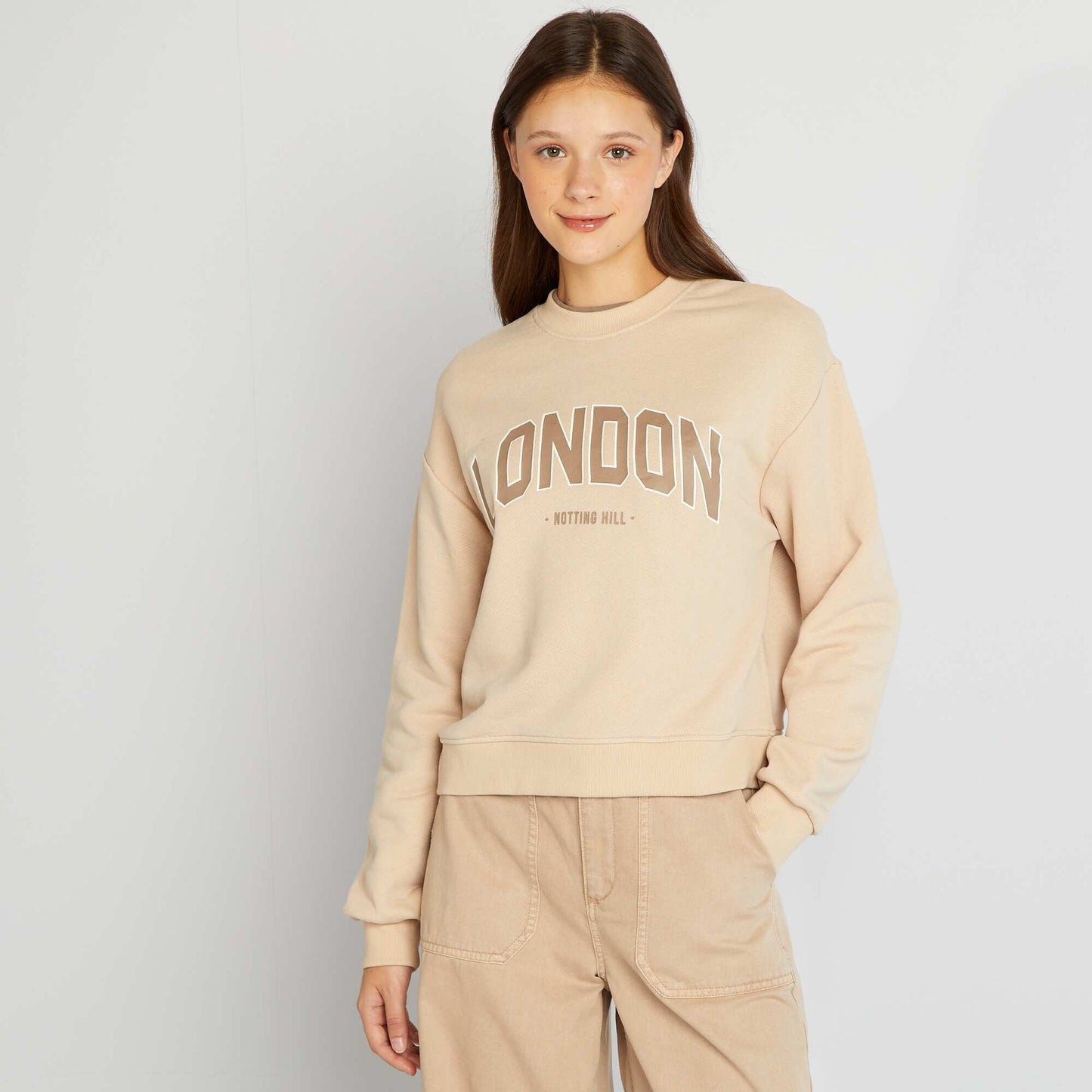 Sweat en molleton BEIGE