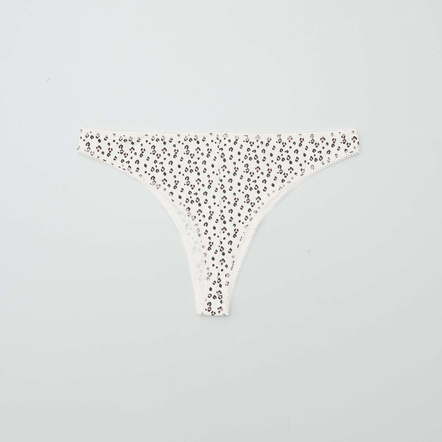 Lot de 3 tangas en coton kaki/gris/noir