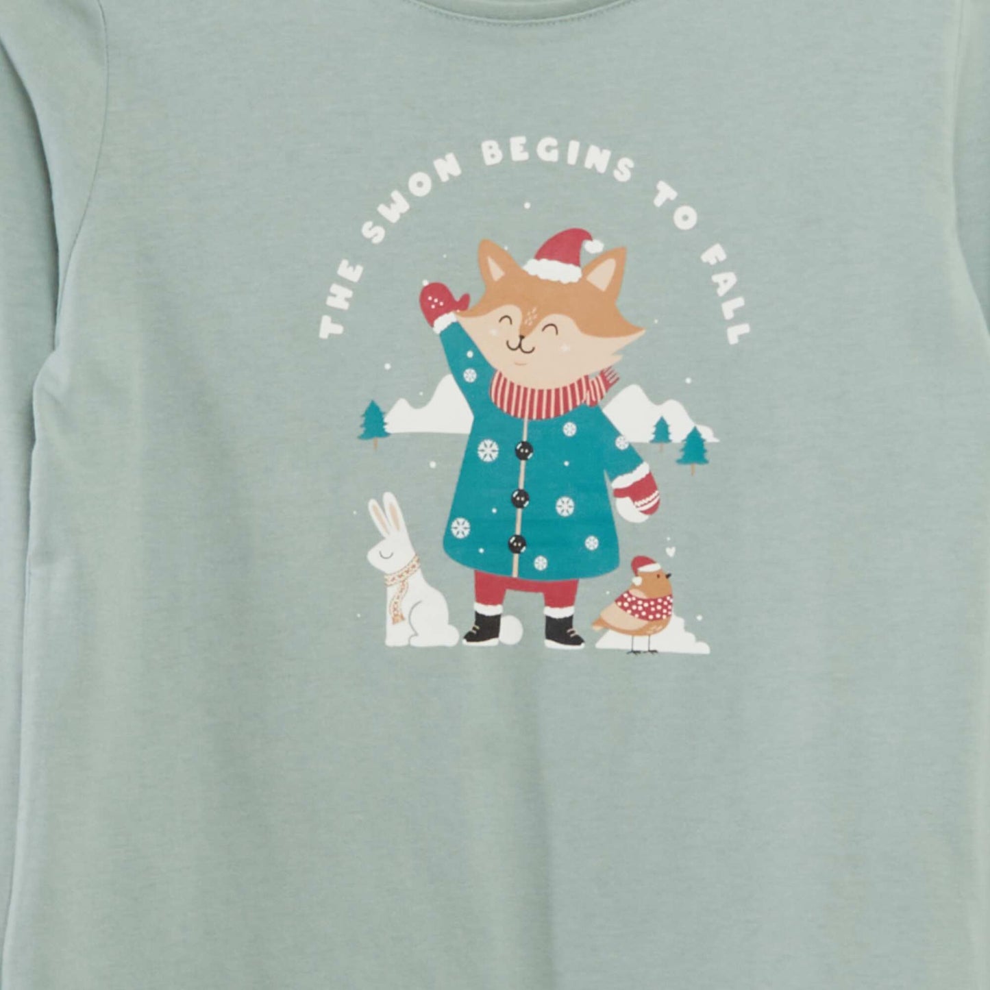 T-shirt manches longues imprimé VERT