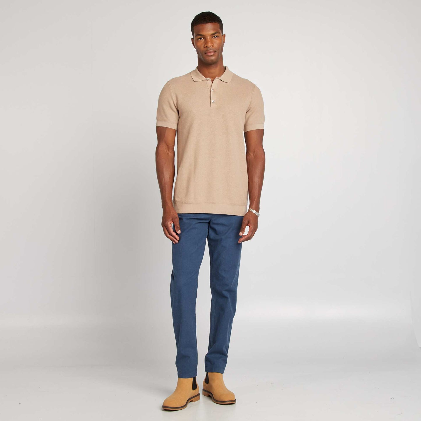 Pantalon slim chino BLEU