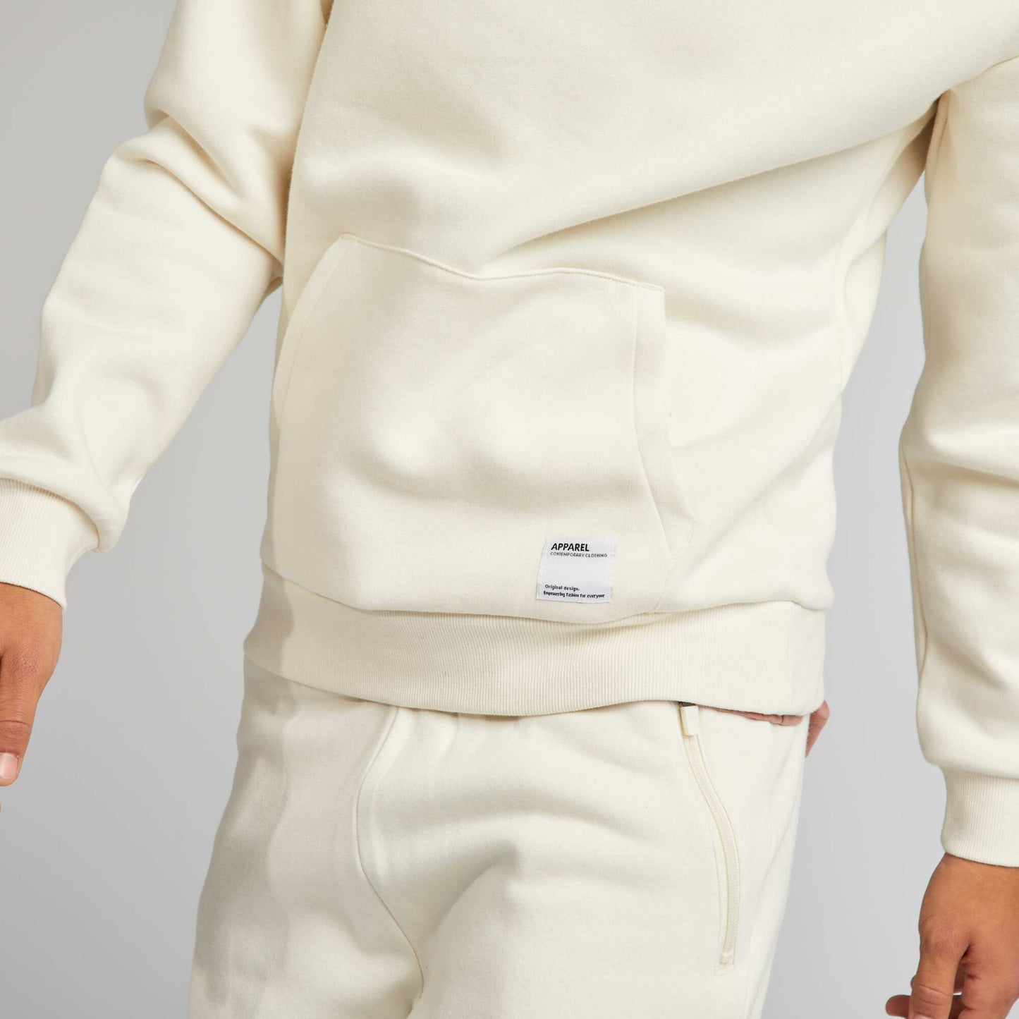 Sweat en molleton à capuche BLANC