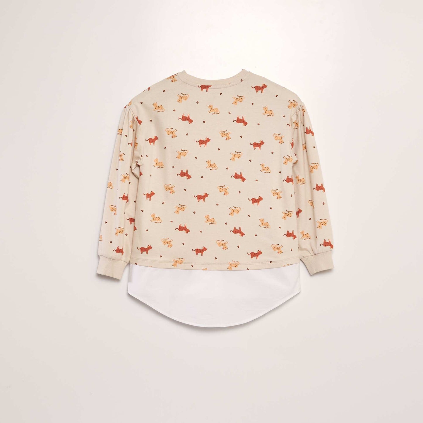 Sweat léger avec effet chemise ROSE FONCé