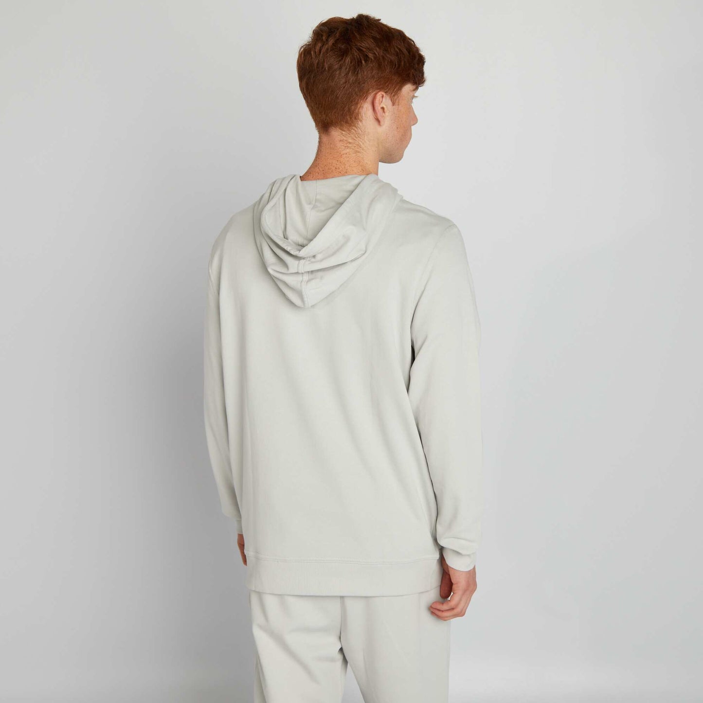 Sweat à capuche en molleton léger GRIS