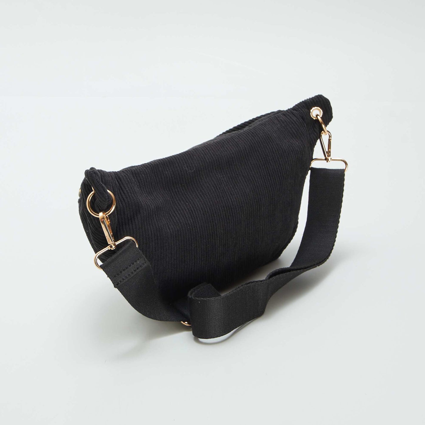 Sac banane en velours côtelé NOIR