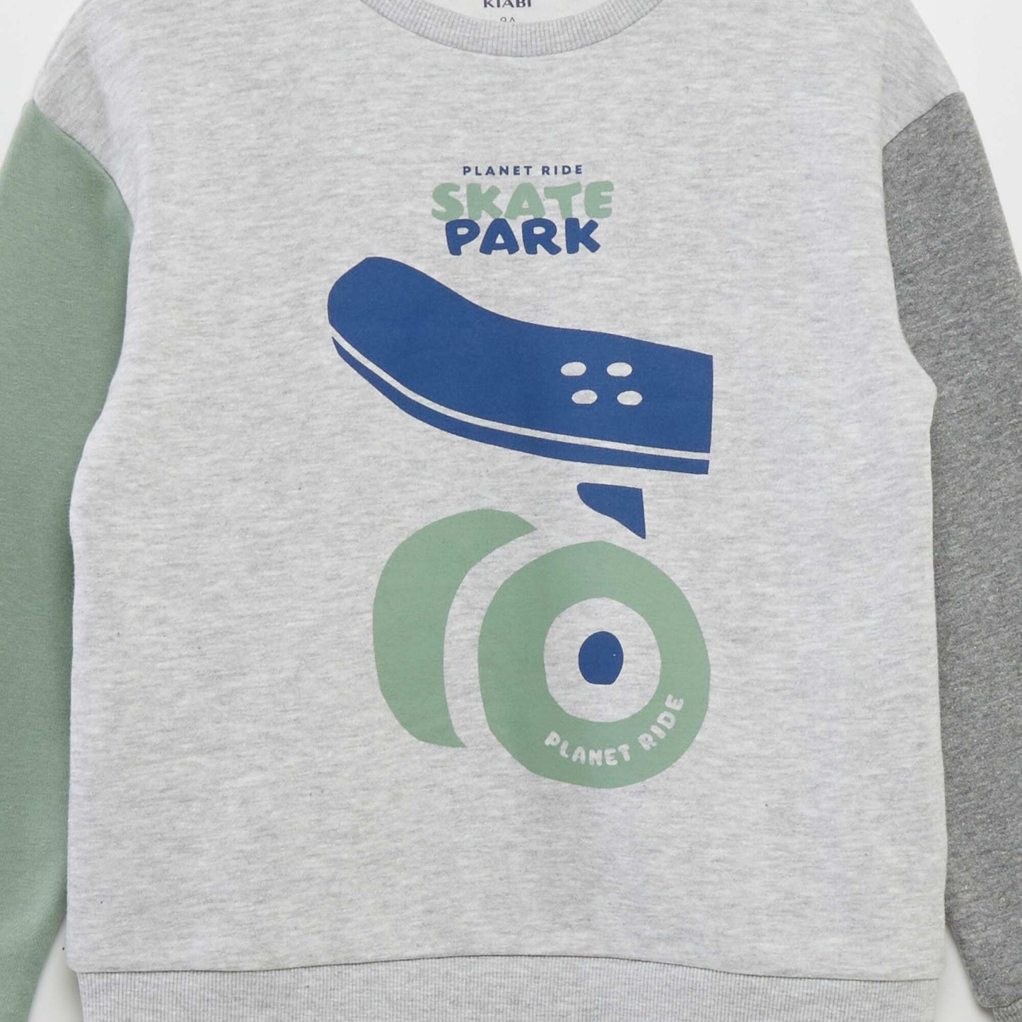 Sweat en molleton color-block GRIS