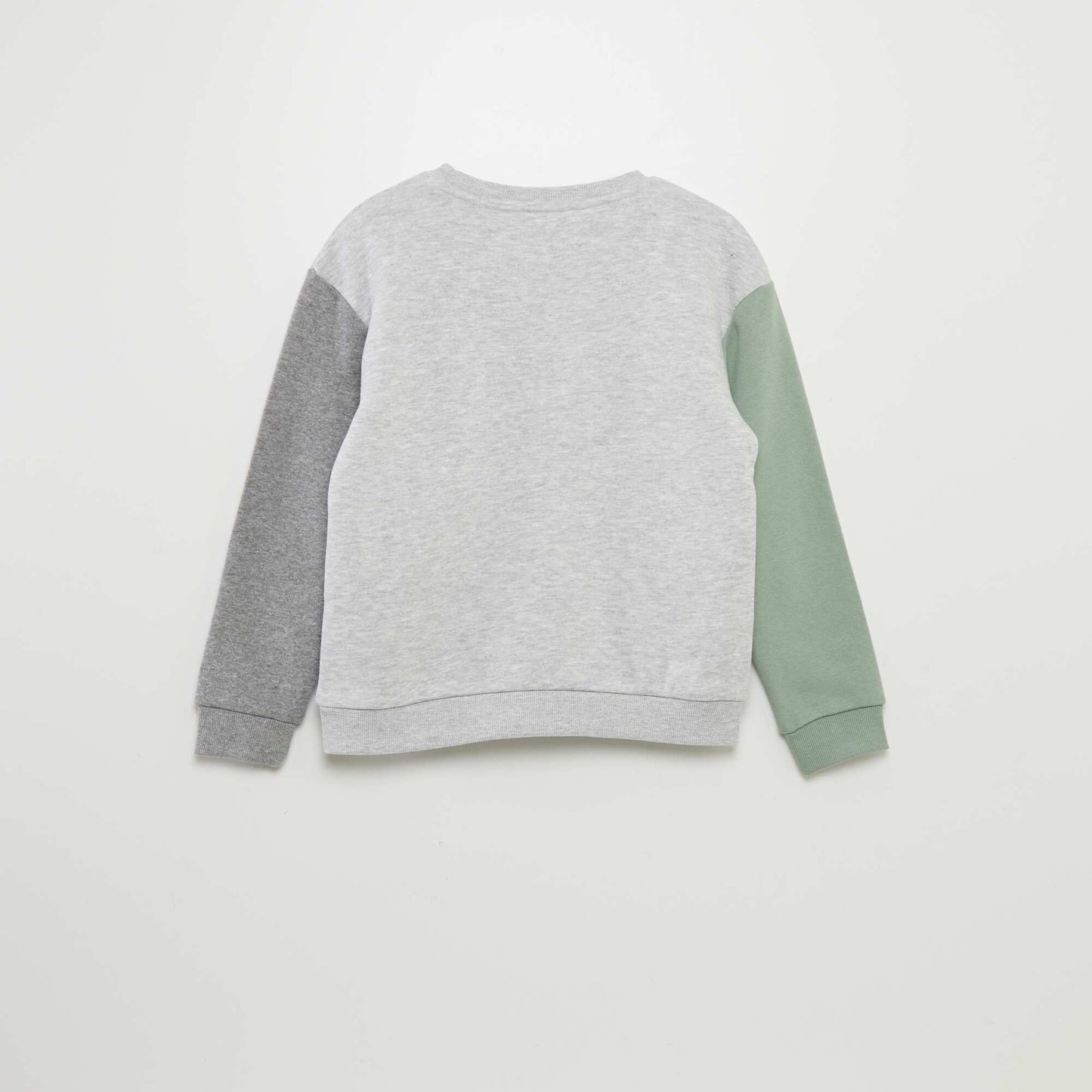 Sweat en molleton color-block GRIS