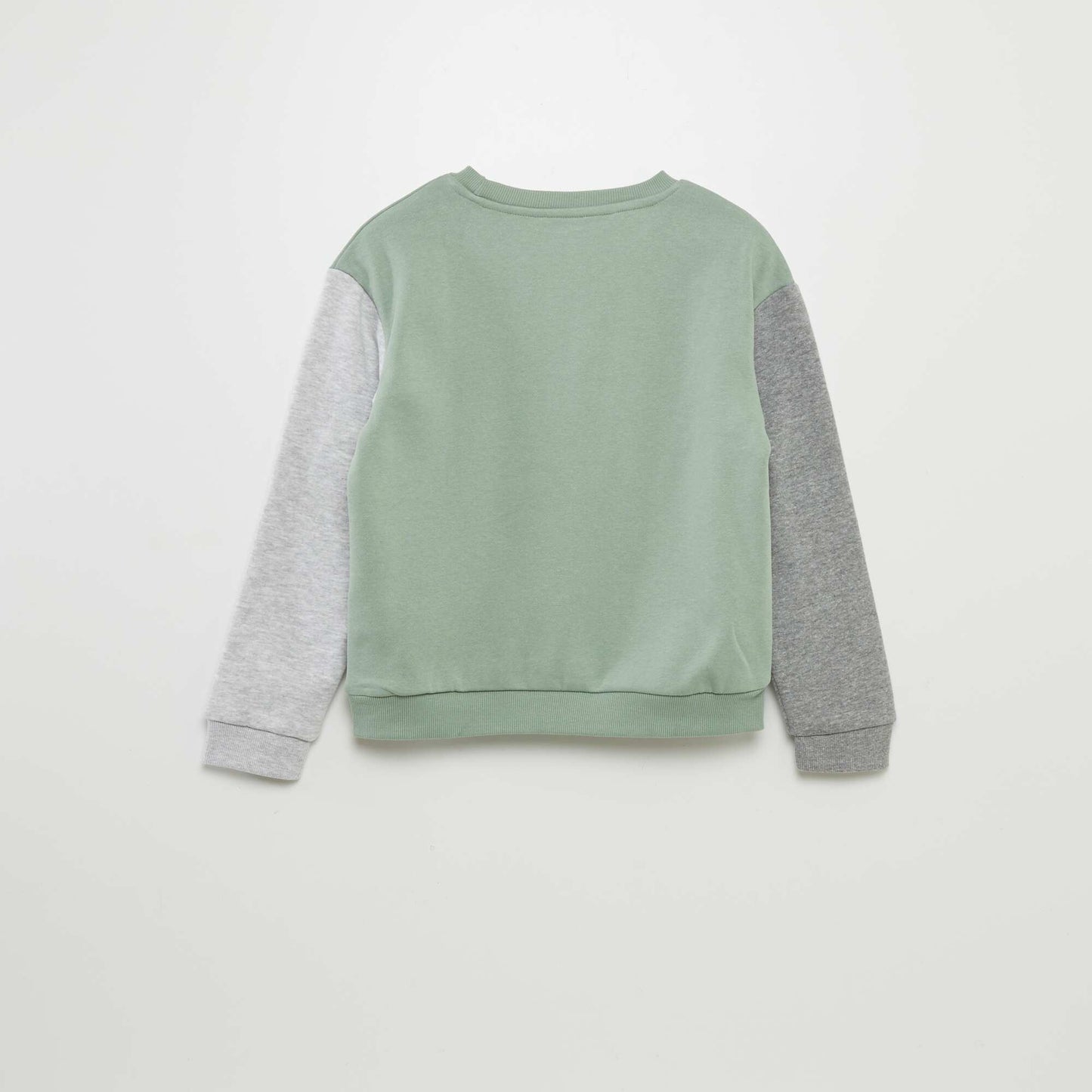 Sweat en molleton color-block VERT