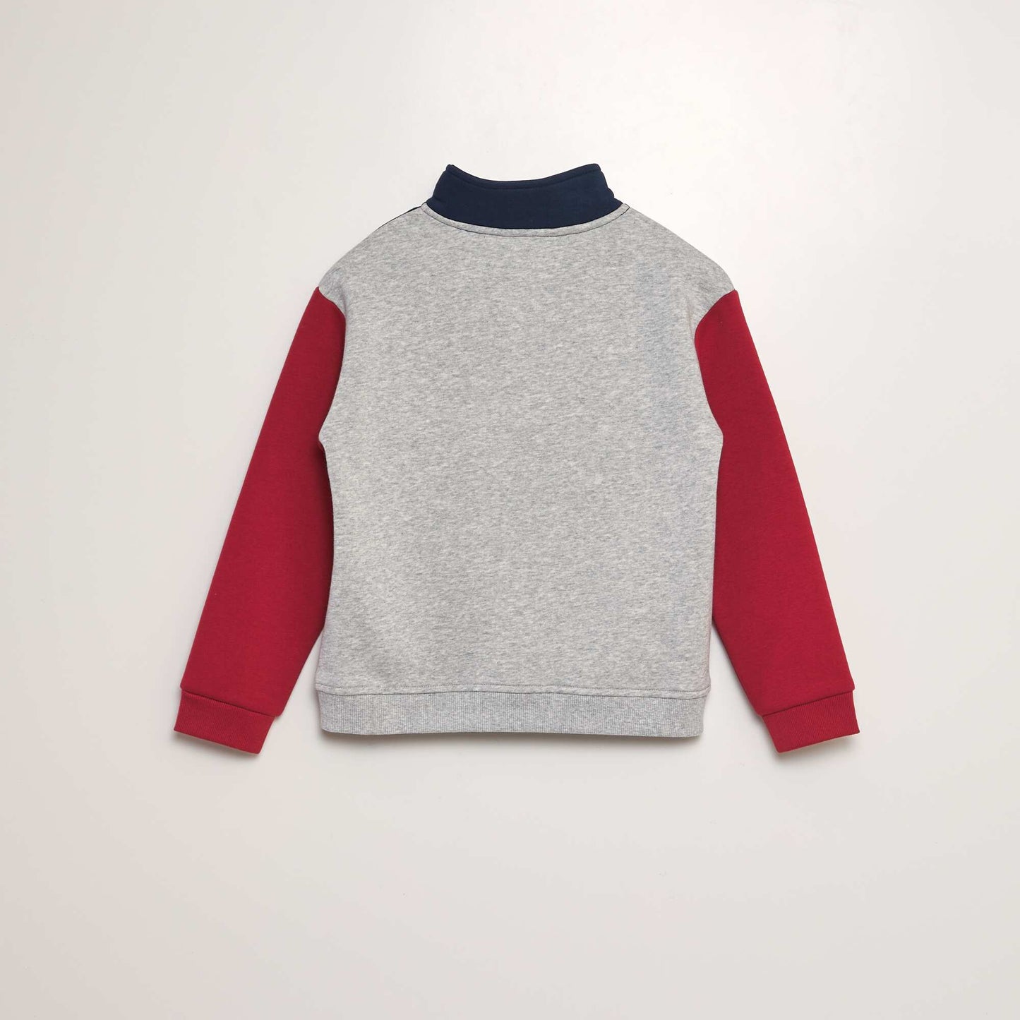 Sweat col camionneur colorblock NOIR
