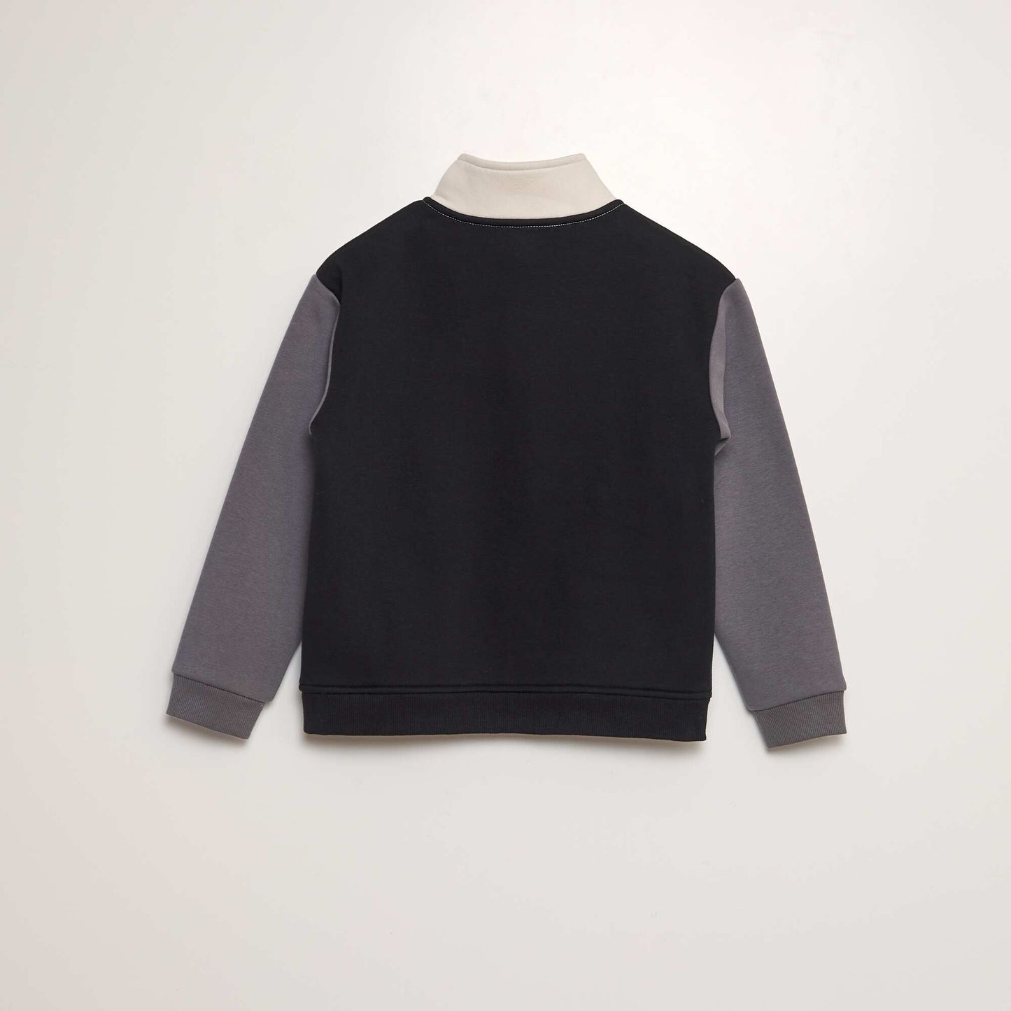 Sweat col camionneur colorblock NOIR
