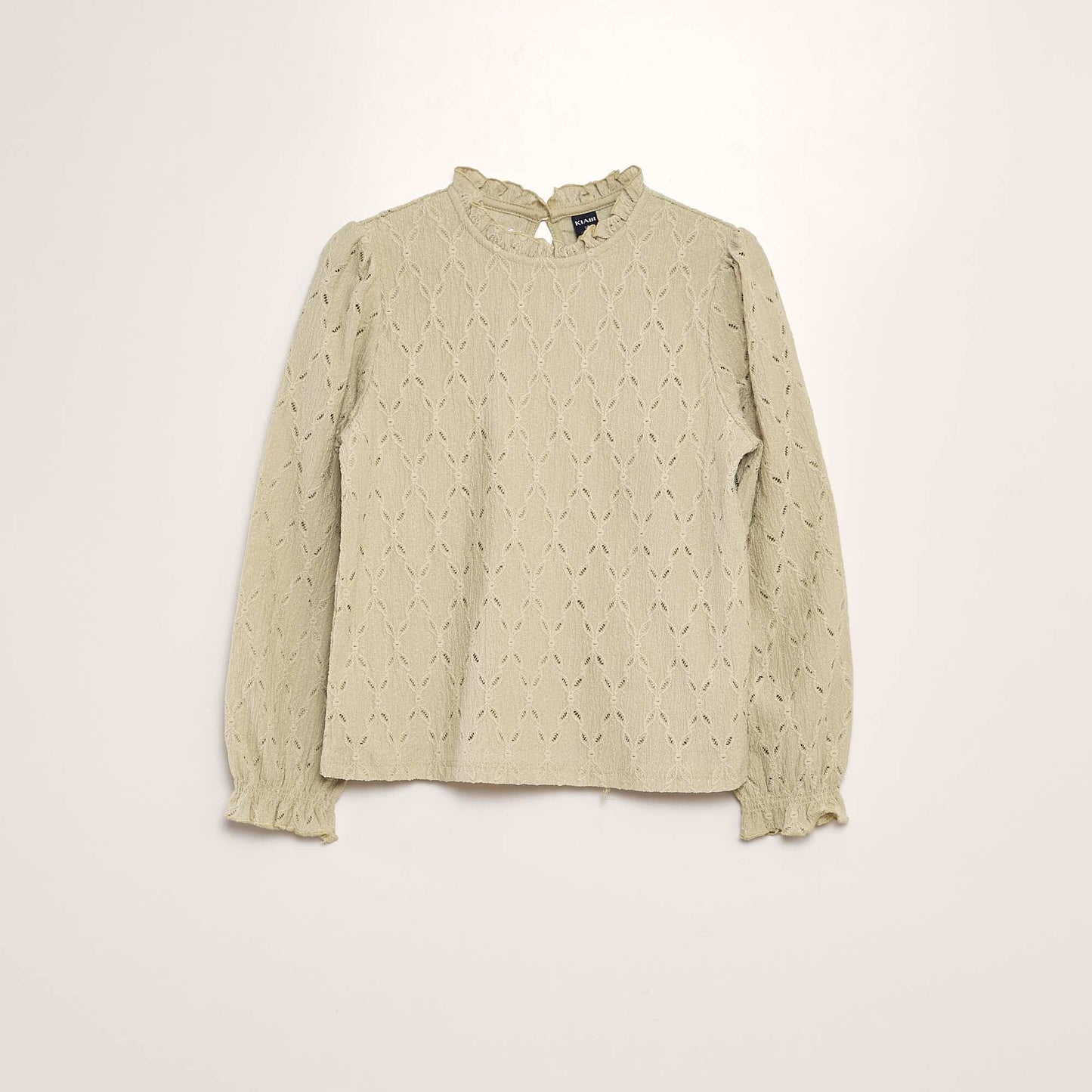 T-shirt en maille ajourée VERT