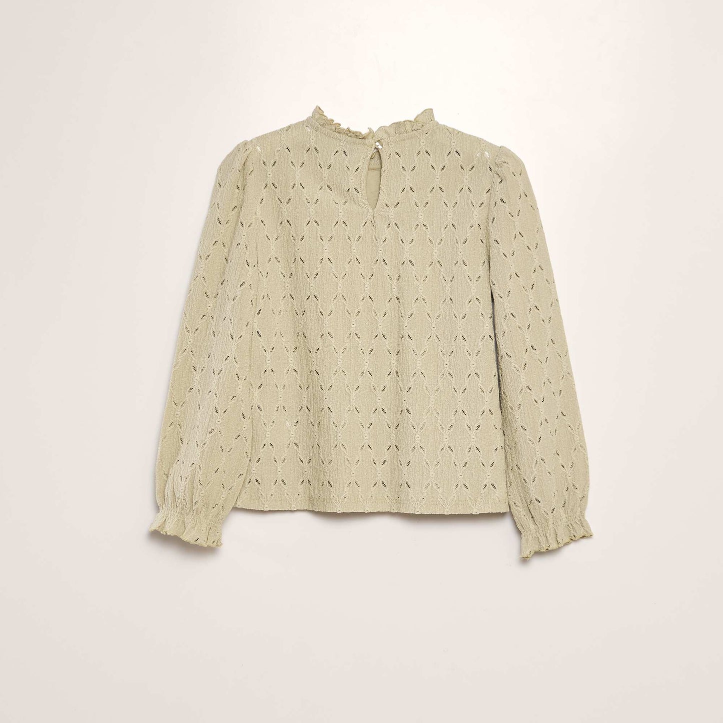 T-shirt en maille ajourée VERT