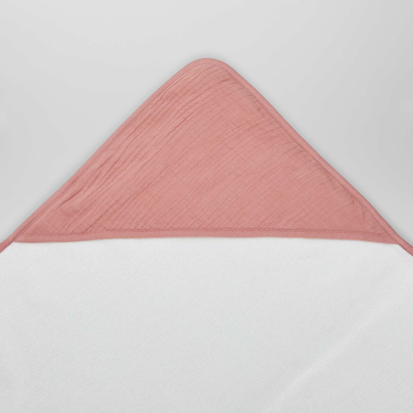 Cape de bain en éponge et gaze de coton Rose