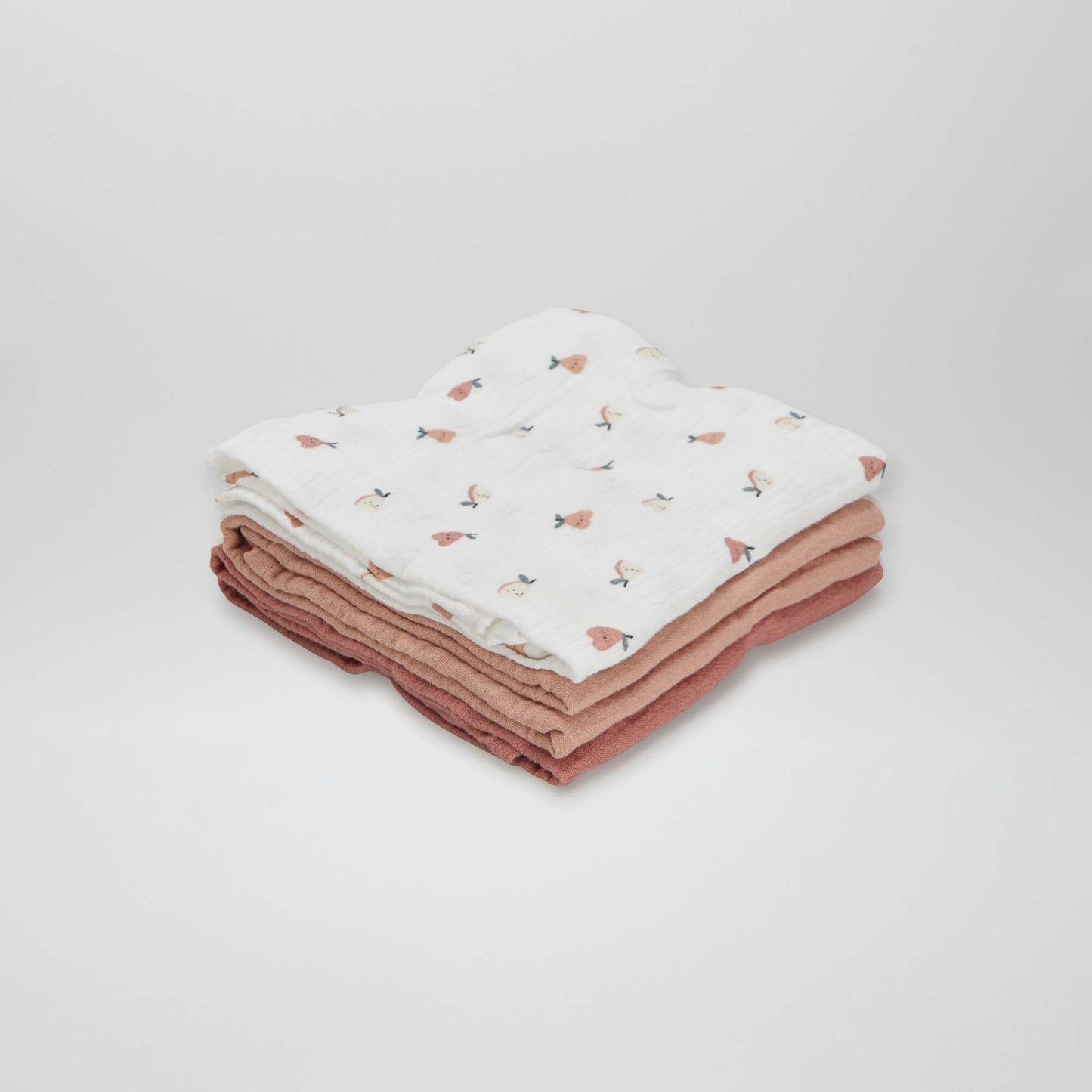 Lot de 3 langes Blanc/rouge