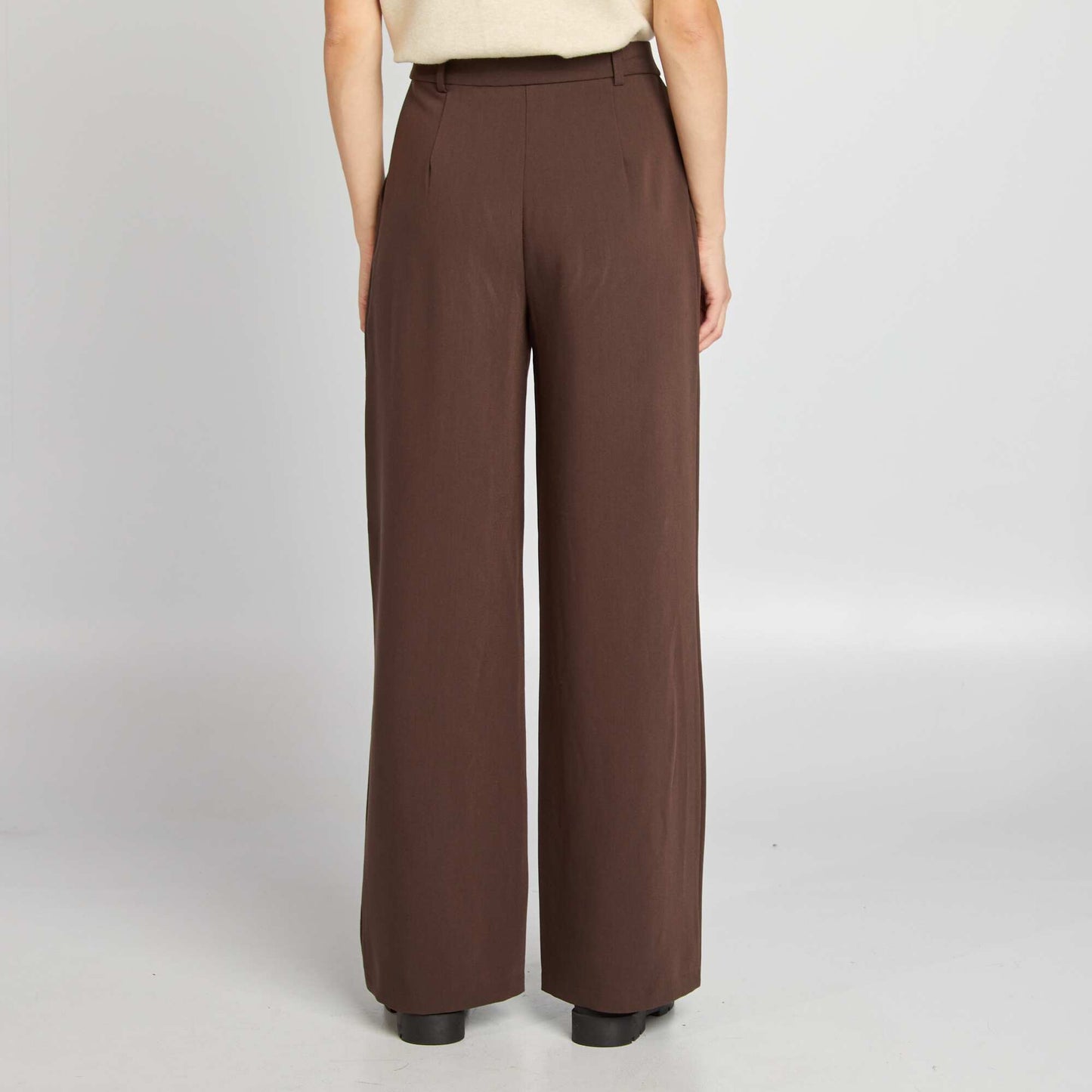 Pantalon tailleur large MARRON