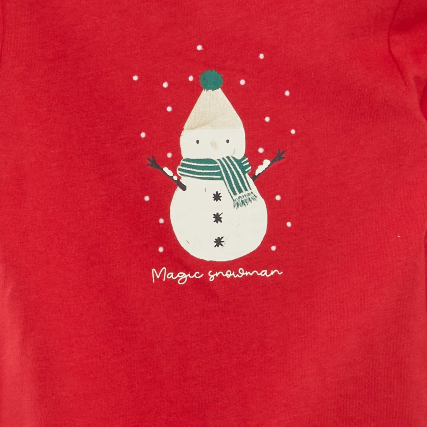 Tee-shirt imprimé de Noël ROUGE