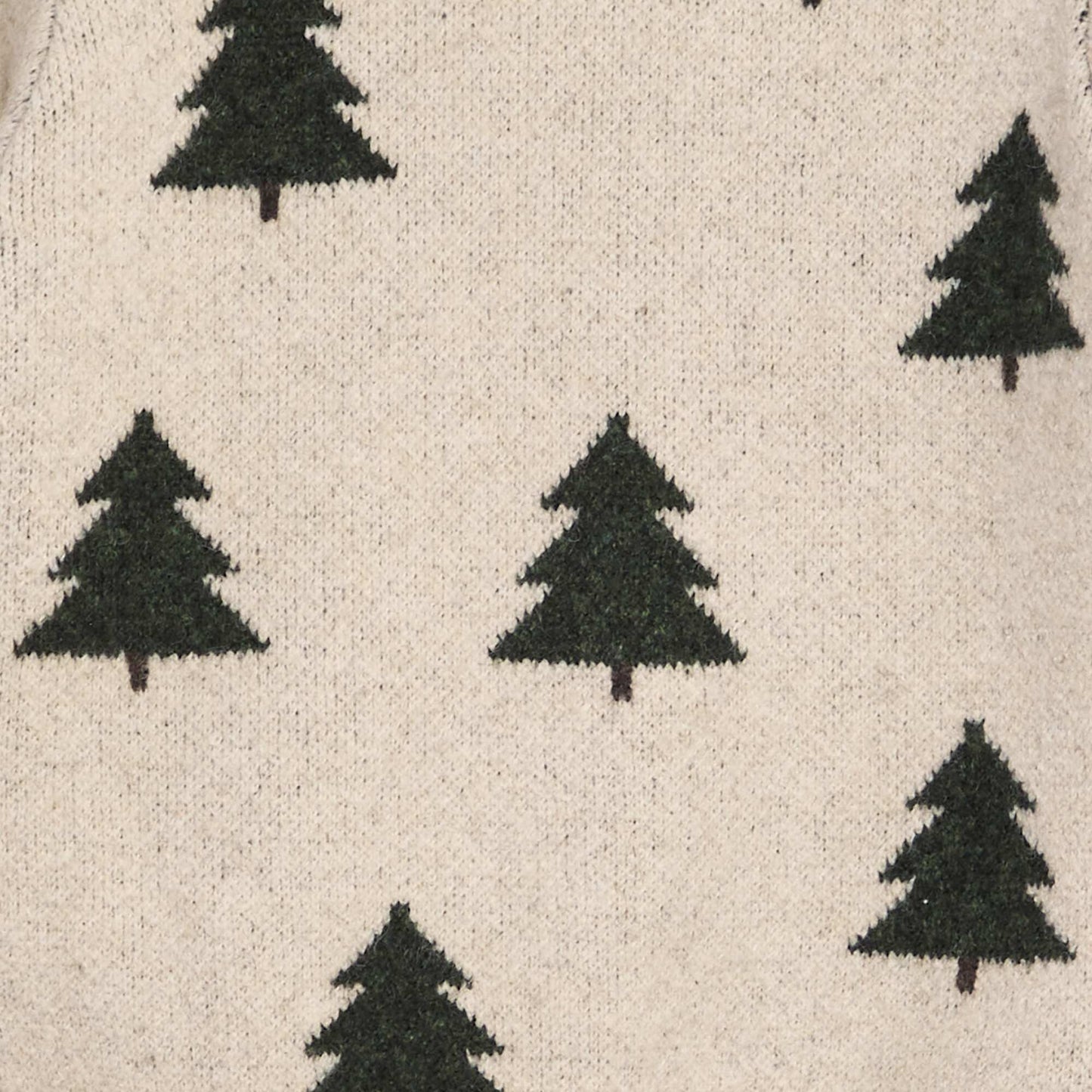 Pull jacquard à motifs sapins BEIGE