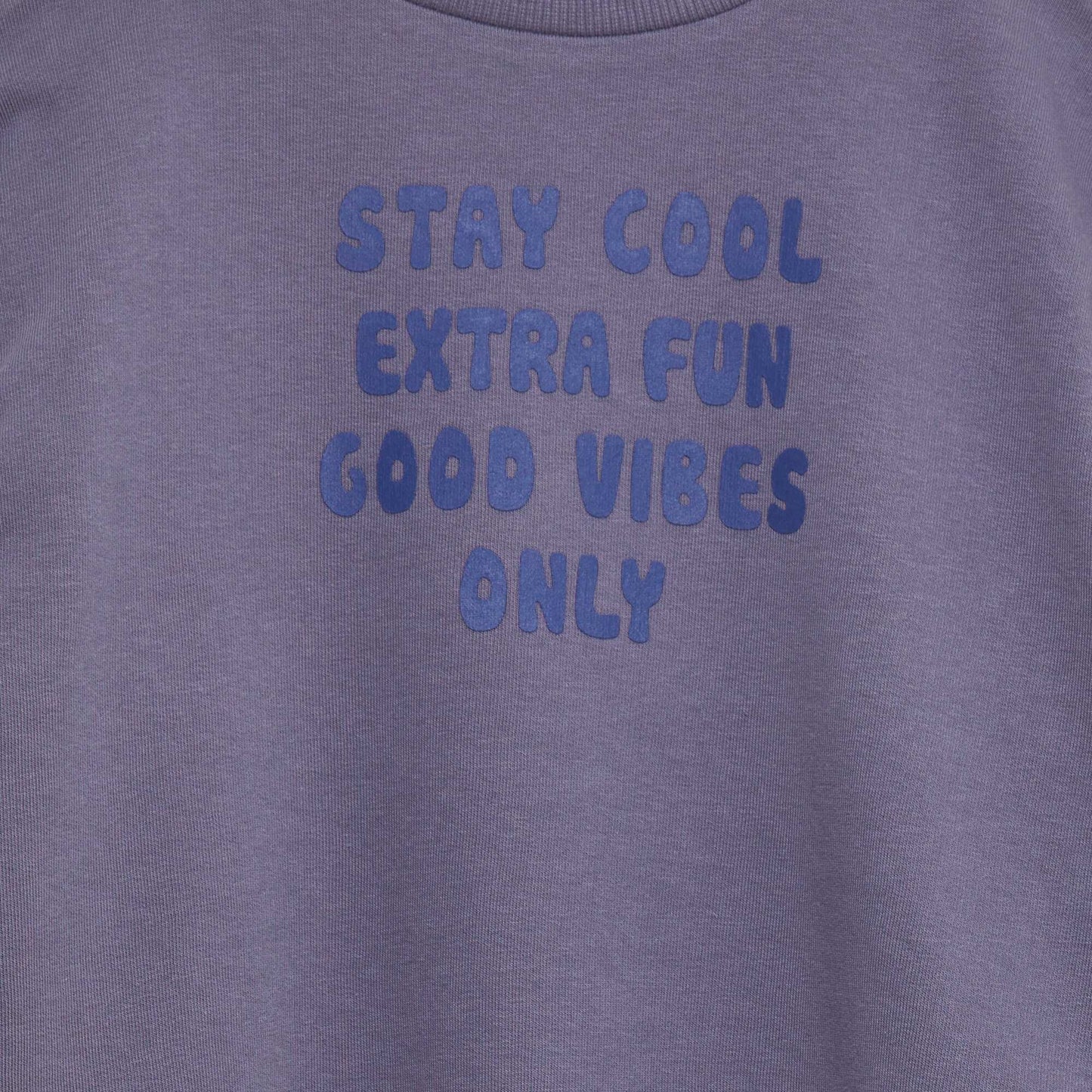 Sweat à col rond avec inscription VIOLET