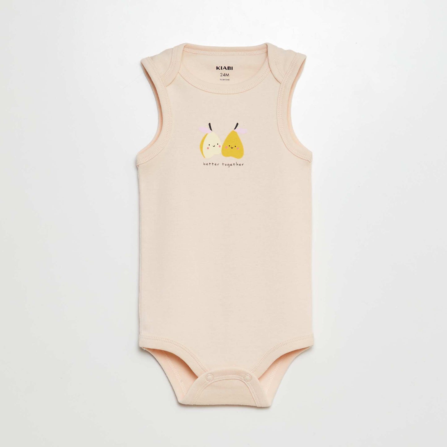 Bodies sans manches à motif - Lot de 3 Rose