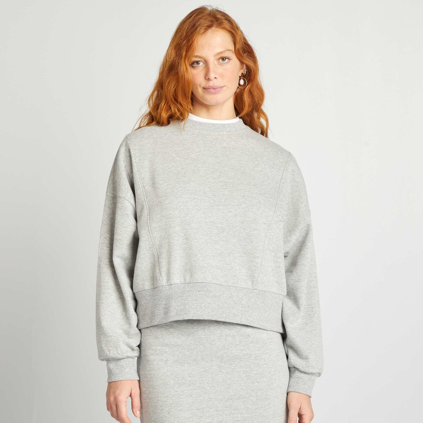 Sweat à col rond loose GRIS