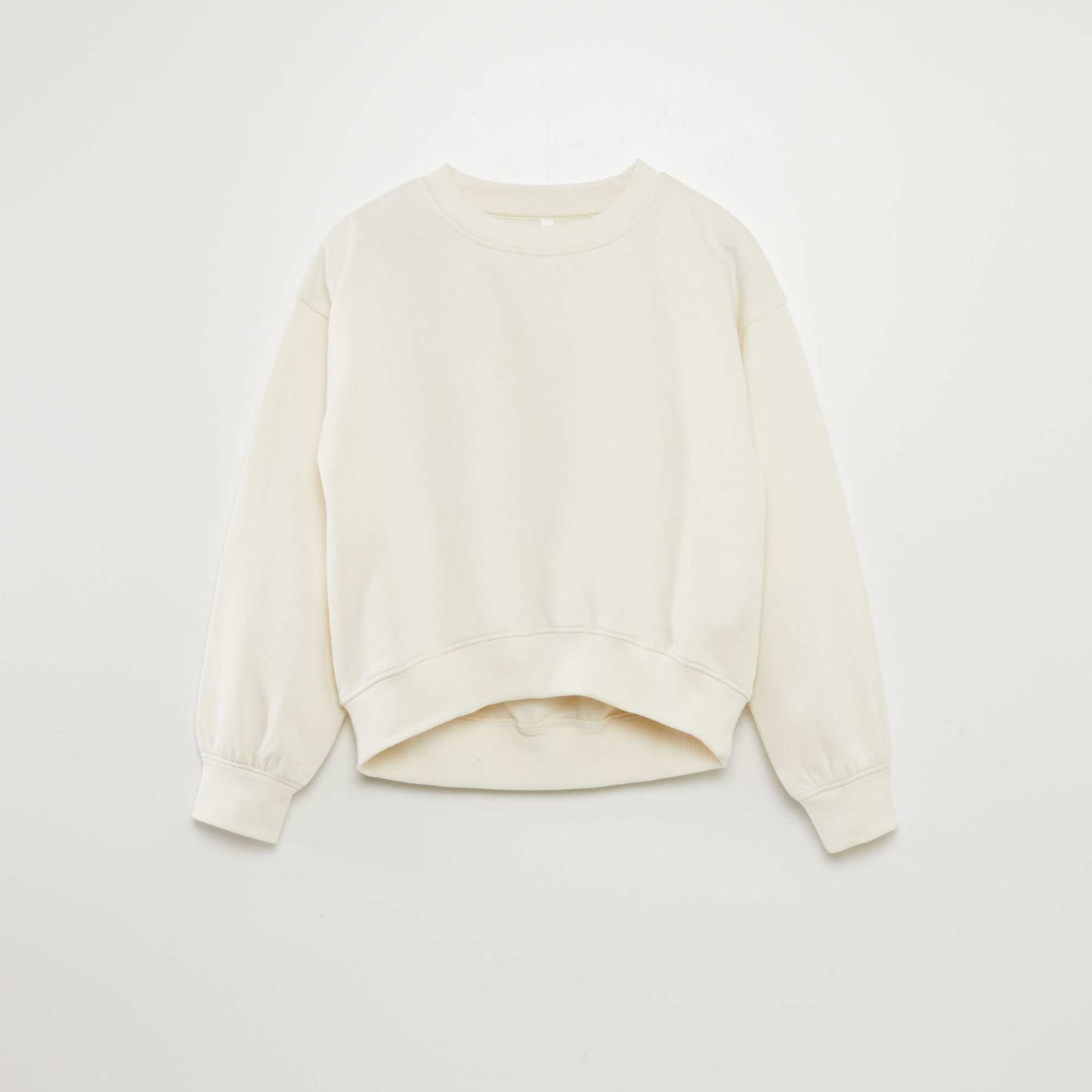 Sweat en molleton uni BEIGE