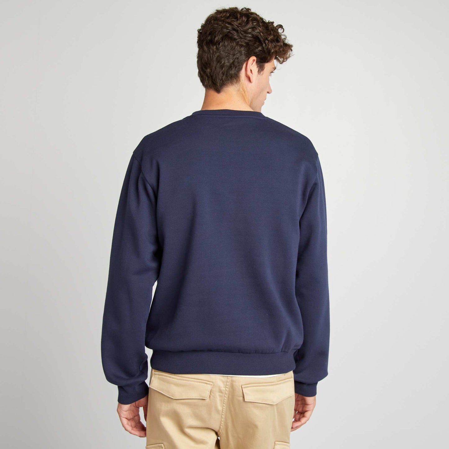 Sweat en molleton avec broderies BLEU