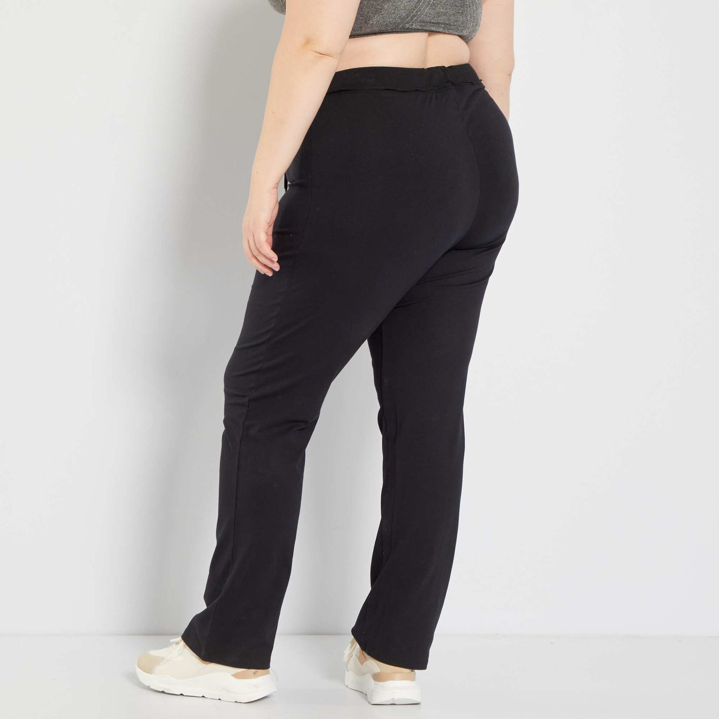 Pantalon de sport en maille fine jersey noir