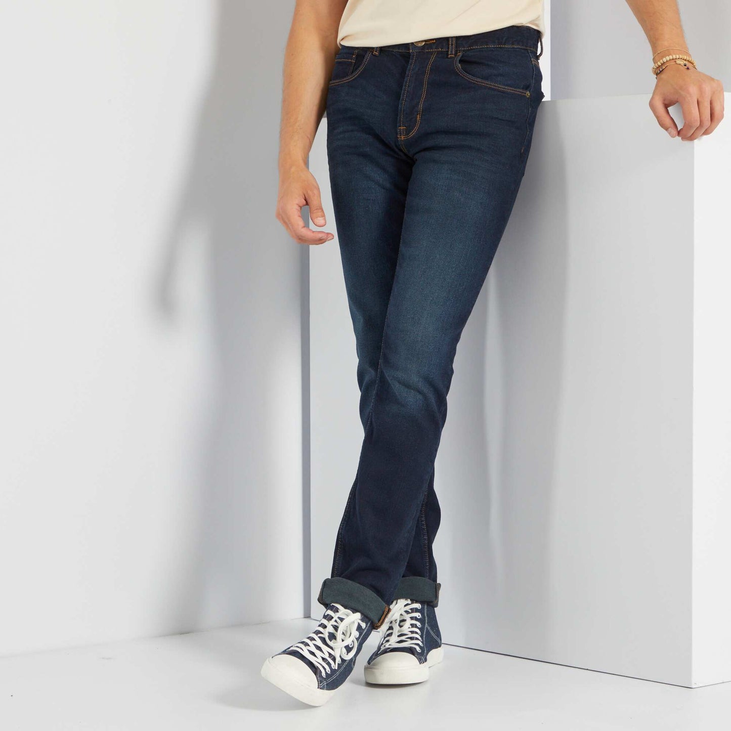 Jean slim L34 bleu indigo