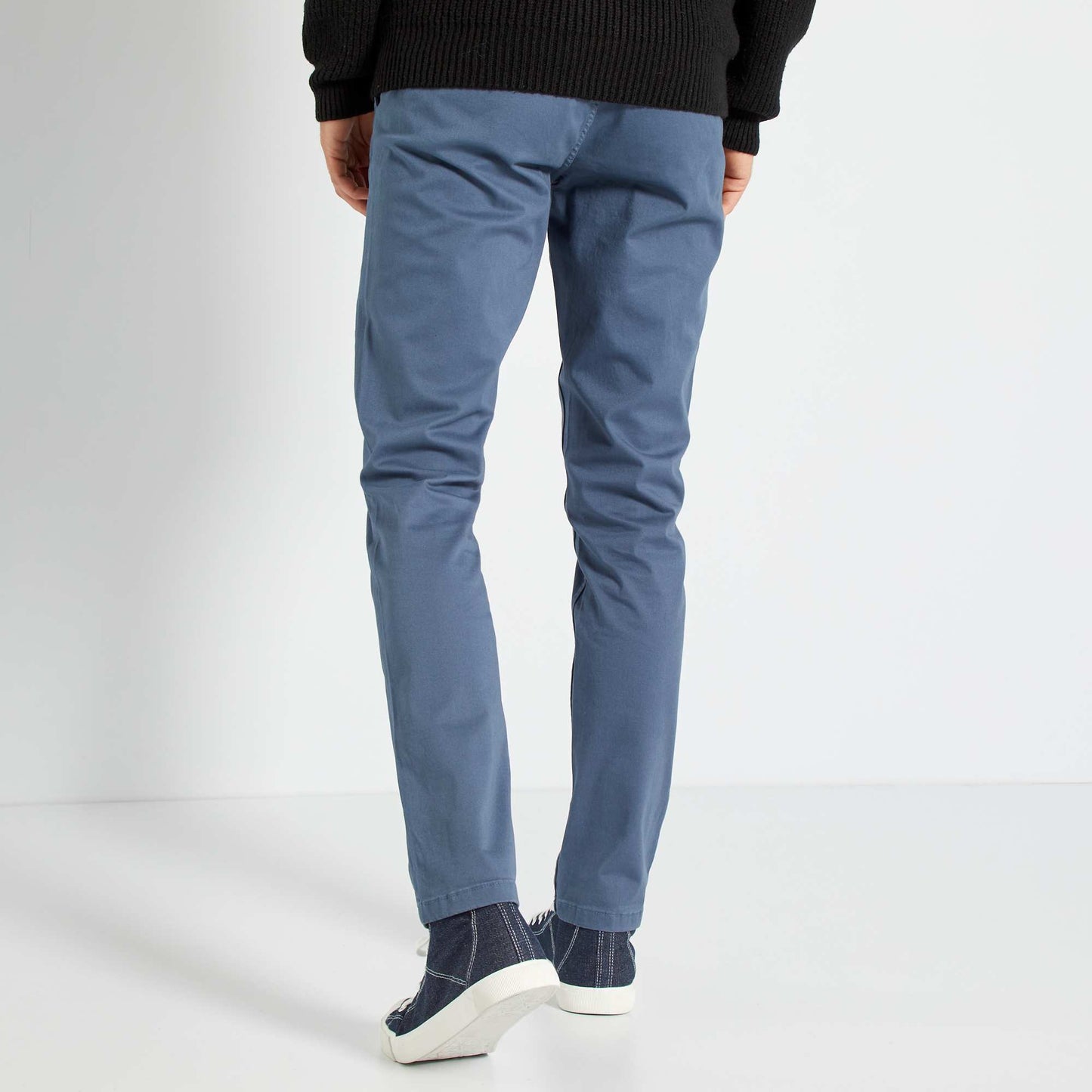 Pantalon chino slim bleu gris