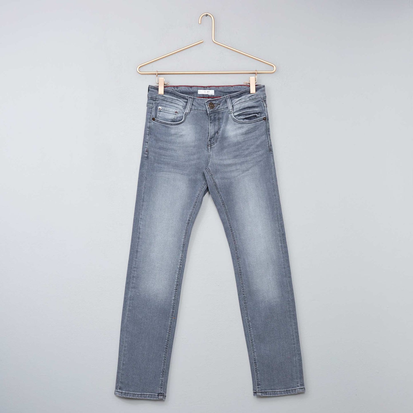 Jean slim stretch à 5 poches Gris